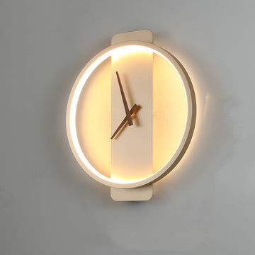 Nordic LED Wall Clock Lamp – Modern Bedside Wall Light Fixture