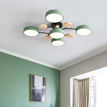 Scandinavian LED Ceiling Light – Modern Round Flush Mount Lamp